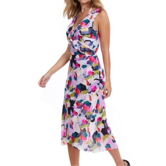 NWT Profile by Gottex Canvas Wrap Sun Dress Ruffle Trim Beach Cover-Up - Picture 2 of 5